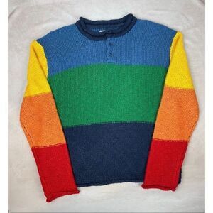 UNIF Color Block Sweater Rare Rainbow Size M